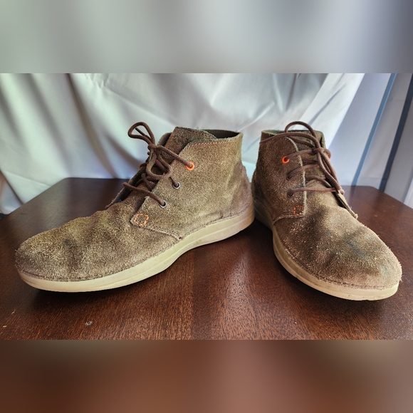 CROCS Thompson Desert Chukka Ankle Boots Men's Brown Leather Lace-up size 12 - Picture 7 of 14